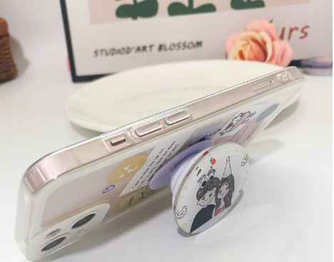 Acrylic Phone Holder with Airbag and Ring Stand