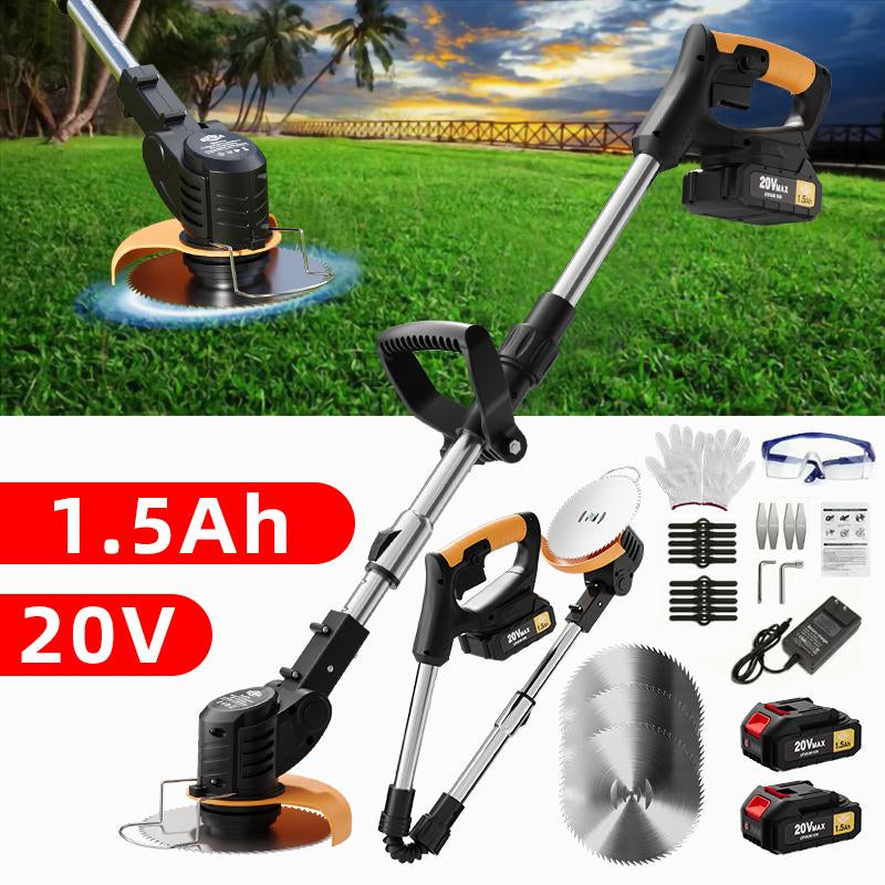 Revolutionize Your Gardening with the Powerful 20V Cordless Electric Grass Trimmer - Enjoy Hassle-Free Lawn Care with 6000mAh Battery and 20000RPM Precision!