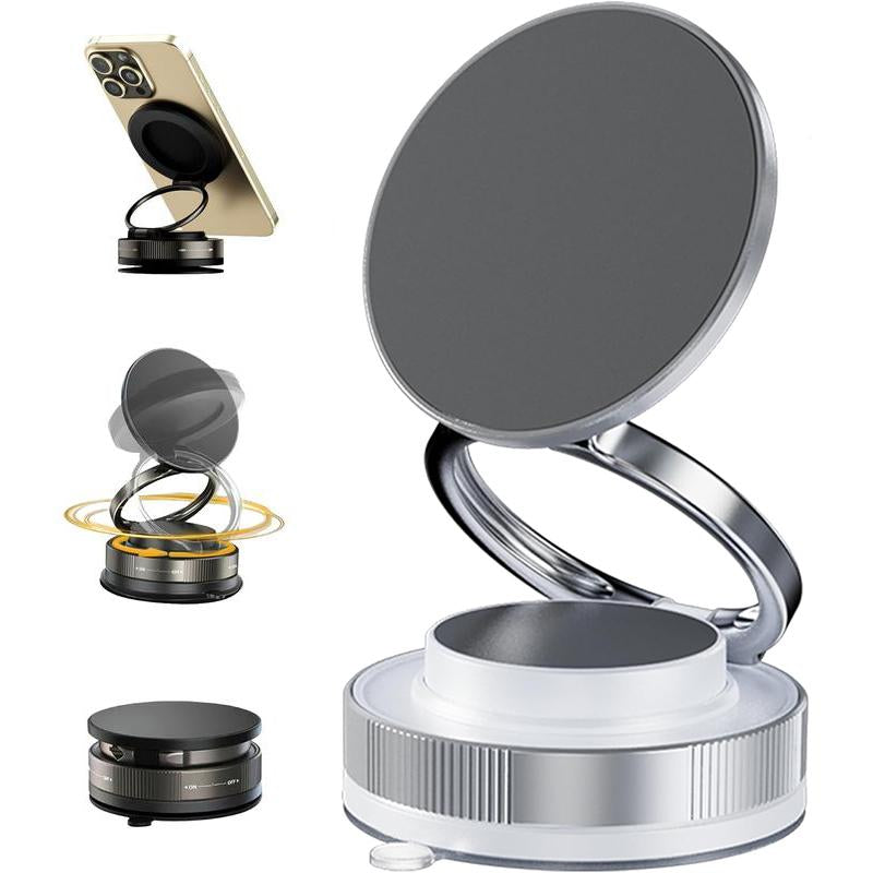 Revolutionary Magnetic 360° Car Phone Holder with MagSafe – Ultimate Suction Cup Mount for All Smartphones, Compatible with iPhone 16/15/14/13/12 for Hands-Free Navigation!
