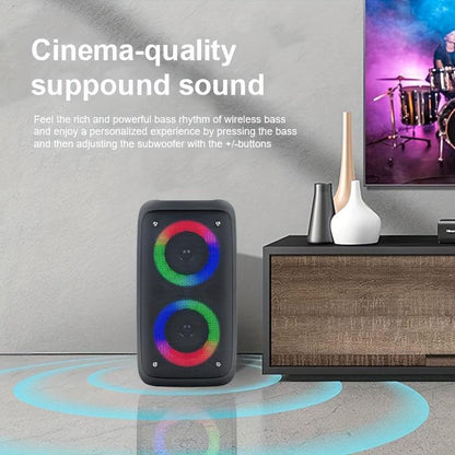 Elevate Your Party Vibe with the Ultimate RGB Karaoke Bluetooth Speaker & Microphone – Perfect for Unforgettable Moments!
