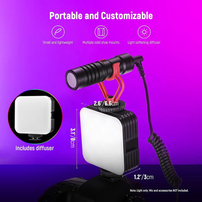 Illuminate Your Creativity with the Magnetic RGB61 Camera Light – Compact 360° RGB Video Lighting for Stunning Photography and Selfies