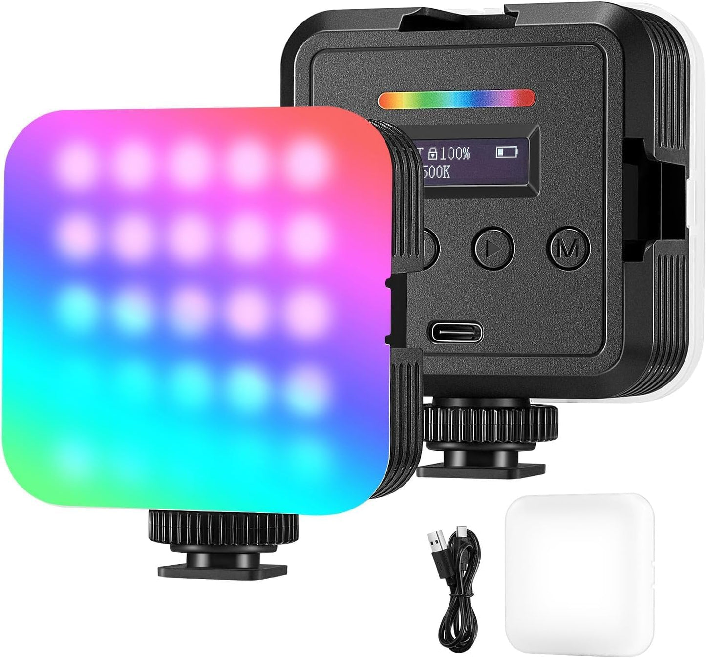 Illuminate Your Creativity with the Magnetic RGB61 Camera Light – Compact 360° RGB Video Lighting for Stunning Photography and Selfies